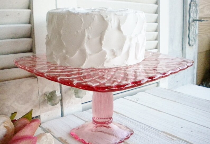 Showers Birthday Cake Stand Sale Pink LE Smith Square Cake Stand Stand 9.5 Inch Vintage Wedding Cake Stand Serving Stand