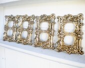 Vintage French Light Switch Cover Decoritive Switch Plates Brass Vintage Price for 4 Original finish
