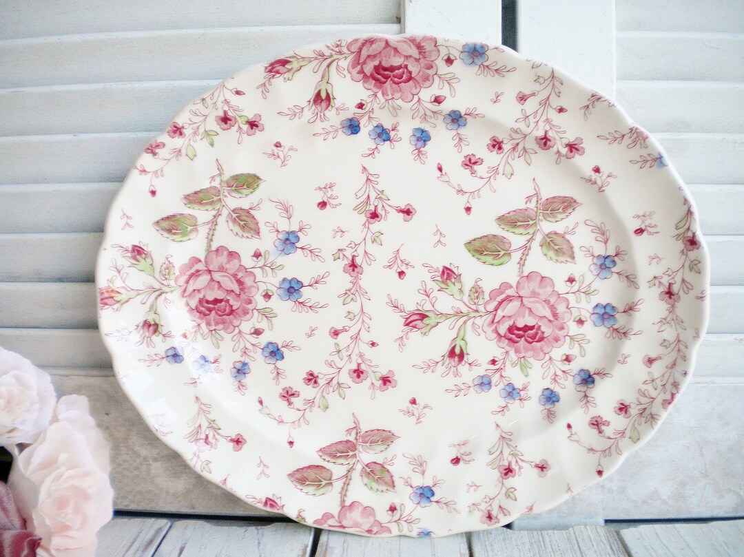 Johnson Brothers Rose Chintz China Oval Plate English/ Shabby Etsy UK