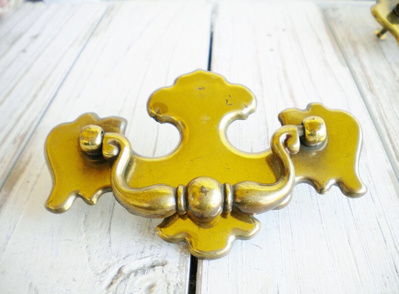 Mid Century Drawer Pull Brass Price for 1/ Dresser Furniture Etsy