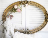 Beautiful Antique Frame Large Wood Ornate Picture Frame Gold For Rustic Wedding Shabby Chic Decor Wall Decor Photo Prop Refinishing Project