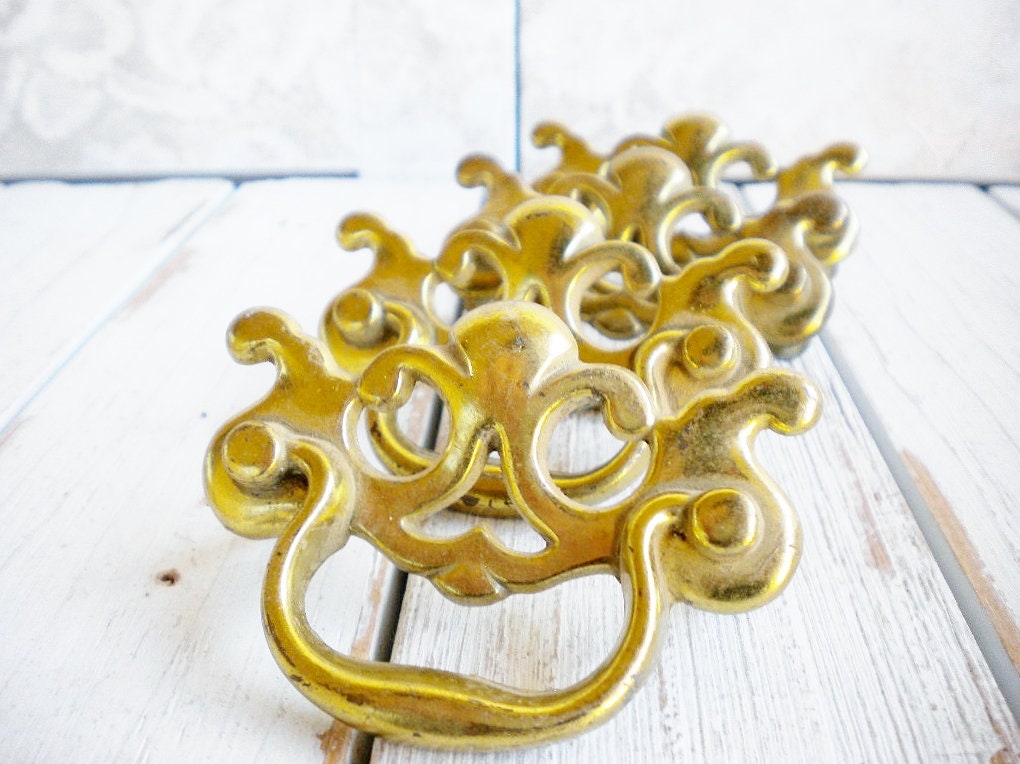 Vintage Mid Century Brass Key Hole