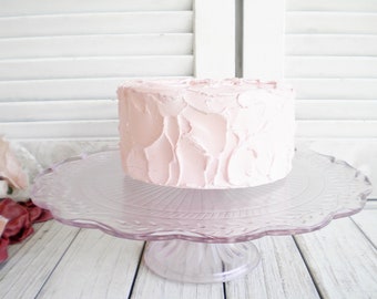 Purple Lilac Cake Stand Pinwheel 11 Inch/ Vintage Wedding Cake Stand/ Smash Cake Birthday Stand/ Tea Party/ Pedestal Stand