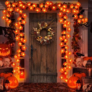 Autumn Maple Leaf String Lights (2M/3M/6M) | Fall Garland Decor | Halloween & Thanksgiving LED Fairy Lights | Cozy Rustic Seasonal Decor