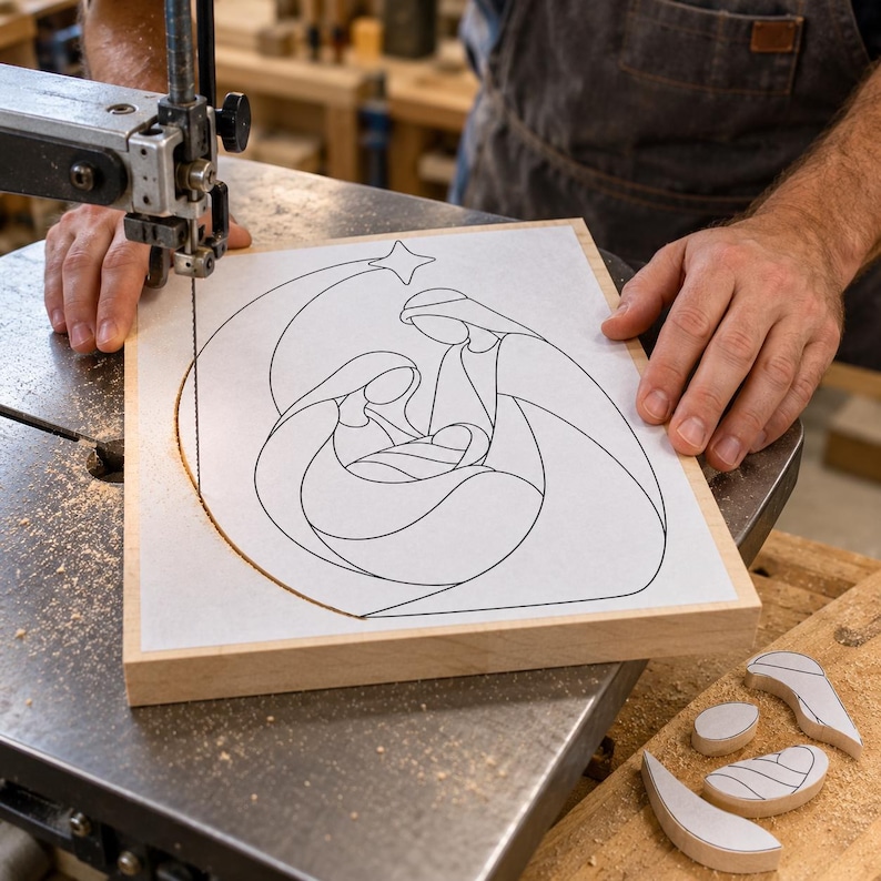 Nativity Intarsia Pattern the Quiet Promise Segmented Scroll Saw ...