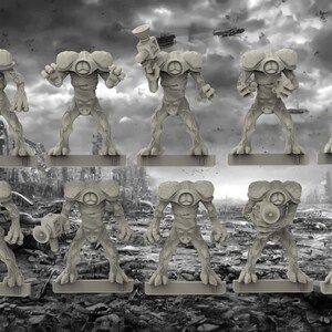 1953 Classic Martian Invaders – 10x Retro Alien Miniature Pack War of the Worlds Aliens Traveler Sci-Fi Vintage – Retro 80s Proxy Packs