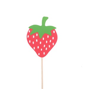 Strawberry Centerpiece Picks - Strawberry Birthday Decorations - Strawberry Baby Shower Centerpiece - Strawberry Birthday Party