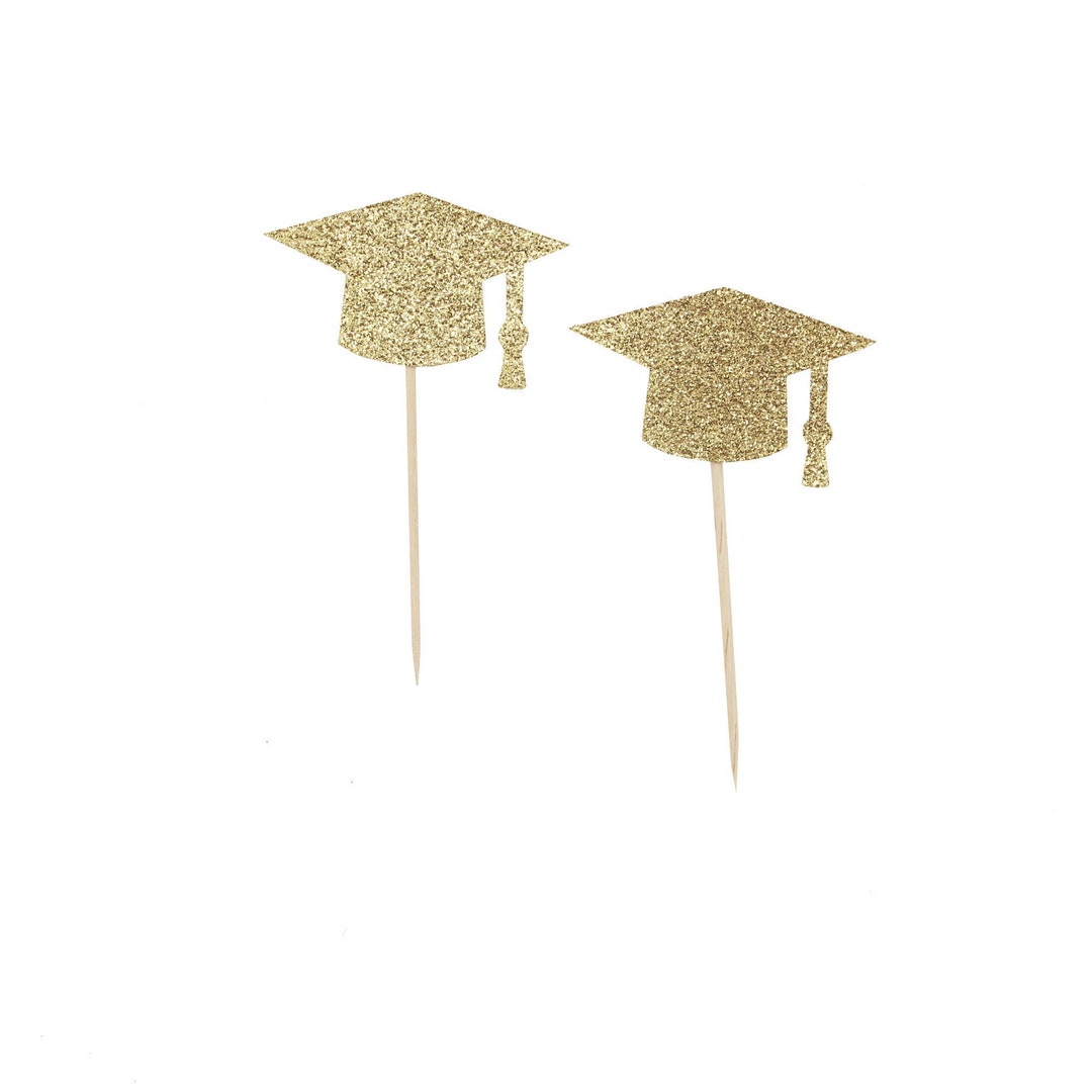 Graduation Cupcake Toppers Graduation Cap Cupcake Toppers - Etsy