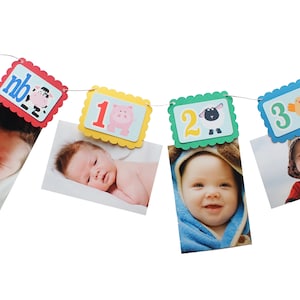 Farm Animal First Year Milestone Photo Banner