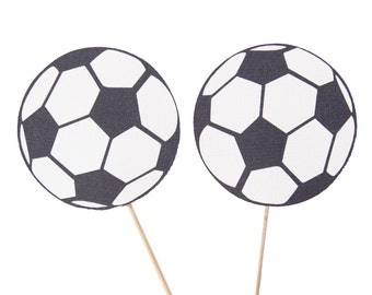 Soccer Birthday Party Cupcake Toppers -  Football Birthday Cupcake Topper - Sports Birthday Party Cupcake Toppers