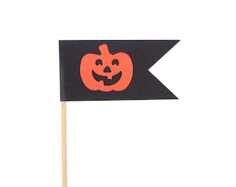 Halloween Cupcake Toppers - Jack O Lantern Cupcake Toppers - Pumpkin Cupcake Toppers - Halloween Pumpkin Birthday
