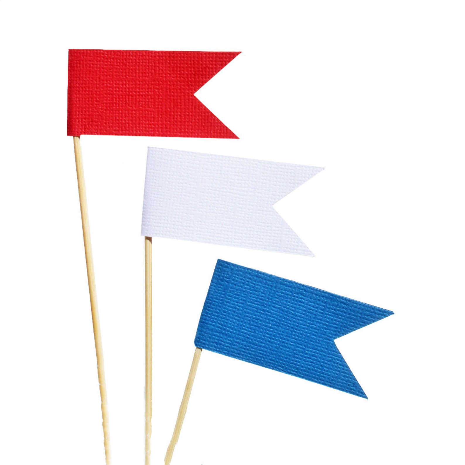 Patriotic Flag Cupcake Toppers / Red White and Blue Cupcake Etsy