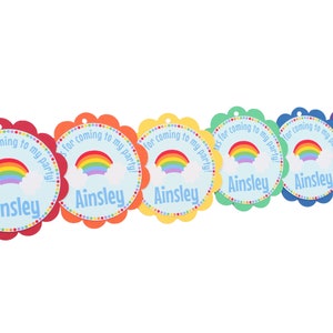 Rainbow Thank You Tags - Rainbow Party Favors - Rainbow Party Decor