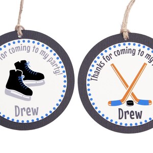 Hockey Birthday Party Favor Thank You Tags  / Ice Skating Birthday Party Favor Thank You Tags