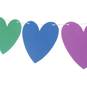 Valentine Rainbow Heart Garland Rainbow Valentine Rainbow Garland Rainbow Party image 2