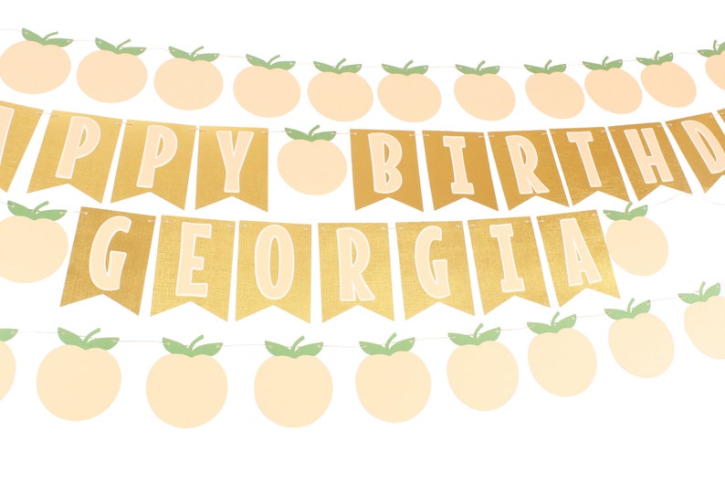 Peach Flag Banner / Peach Garland Etsy