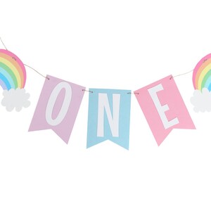 Pastel Rainbow Unicorn Birthday Banner Pastel Rainbow Birthday Banner Unicorn Birthday Rainbow Name Banner Unicorn Name Banner image 5