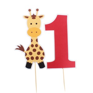 Jungle Animal Birthday CAKE Topper / Wild One First Birthday Cake Topper