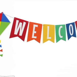 Kite Birthday Banner Kite Welcome Banner Welcome Babay - Etsy