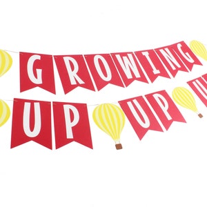 Hot Air Balloon Birthday Banner - Hot Air Balloon Baby Shower -  Hot Air Balloon Party Decorations