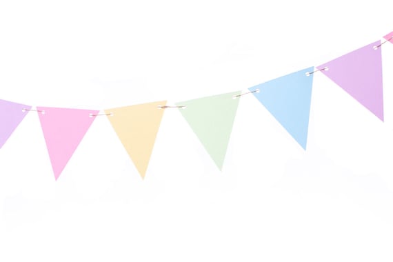 Pastel Rainbow Birthday Banner Pastel Flag Birthday Banner Rainbow Birthday  Banner Happy Birthday Banner Pastel Party Banner 