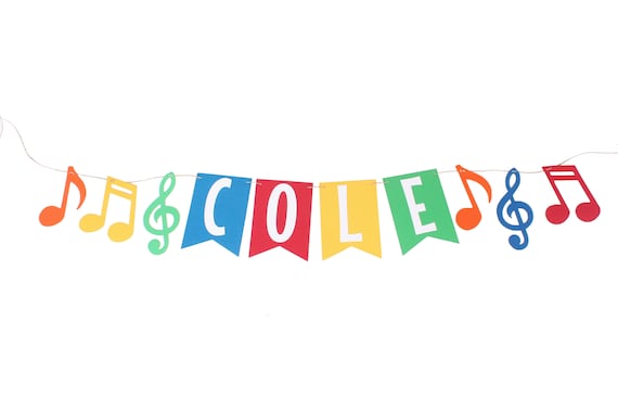 Music Birthday Banner Music Birthday Party Music Birthday Etsy