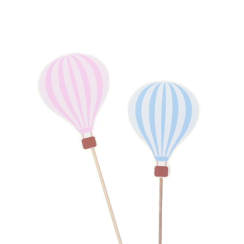 Hot Air Balloon Cupcake Toppers - Etsy