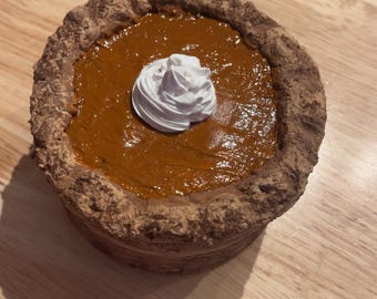 Fake Pumpkin Pie: Acrylic Paint Filler, Whipped Cream Topper