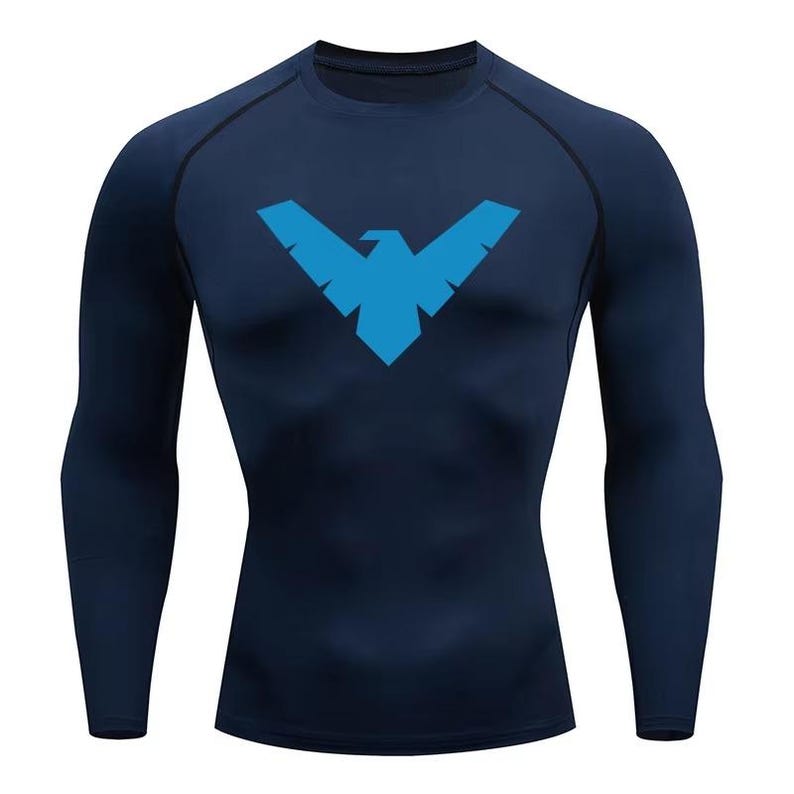 Custom Night Wing Compression Shirt, Long Sleeve Superhero Inspired ...