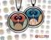 1 inch (25mm), 1.25 inch & 1.5 inch Printable OWLS Digital Circles Download Images for Resin Pendants Bottle Caps Round bezel cabs Cabochon 