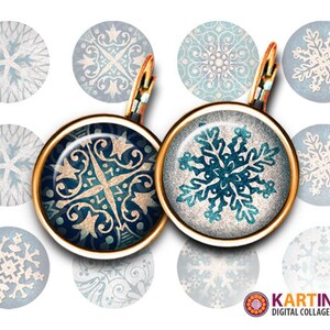 10mm 12mm 15mm tamaño Círculo imprimible ADORNO DE NAVIDAD Descarga digital para pendientes Gemelos Gemelos Anillos Colgantes Tapas de botellas Joyería