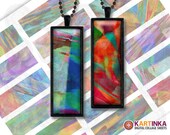 Digital Collage Sheet ABSTRACT ON CANVAS 1x3 inch Microslide Images Printable Download for Pendants Magnets Paper craft goods designs