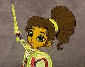 Applique Knight Princess Girl Digital Embroidery File