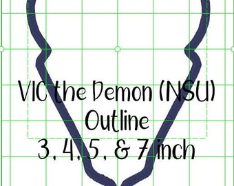 NSU Dämonenkopf Vic Outline Digitale Stickdatei
