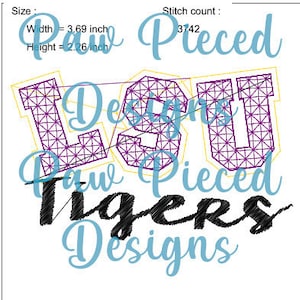 Tigers School Digital Embroidery File