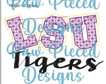 Tigers School Digital Embroidery File