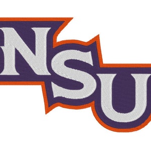 NSU Name Logo Digitale Stickdatei - Abgewinkelt