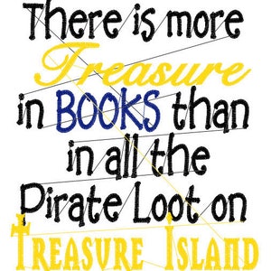 Treasure in Books/Pirate Loot Digital Embroidery File