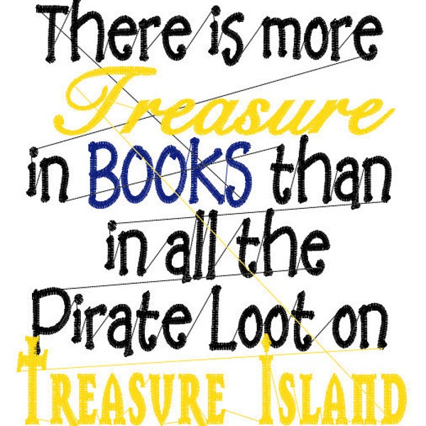 Treasure in Books/Pirate Loot Digital Embroidery File