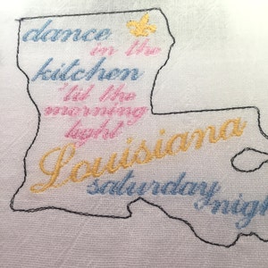 Louisiana Saturday Night Saying Digital Embroidery File image 2