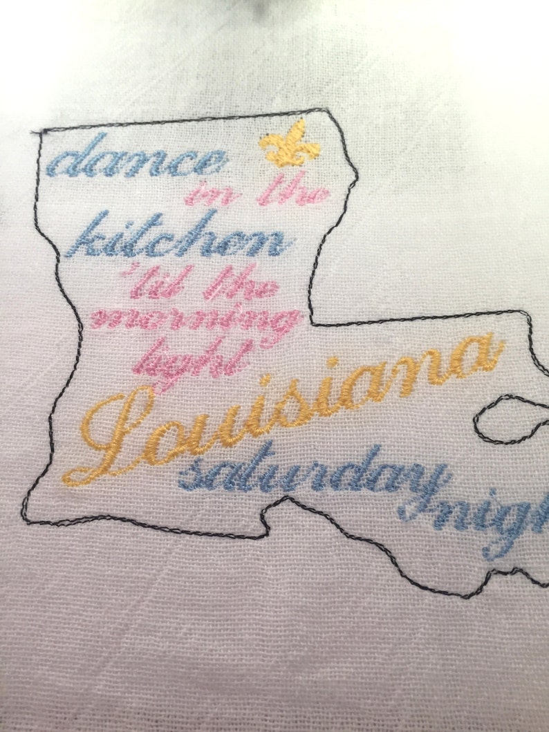 Louisiana Saturday Night Saying Digital Embroidery File image 2