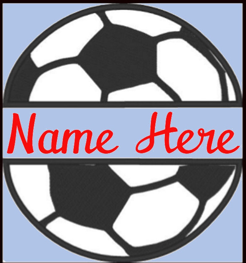 Split soccer ball applique digital jessecmault design  etsy