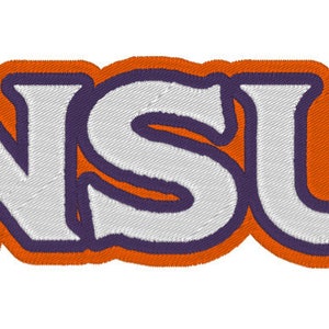 NSU Name Logo Digital Embroidery File - Horizontal