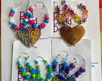 Heart Link Best Friends Kids Necklaces (2 Necklaces/Set)