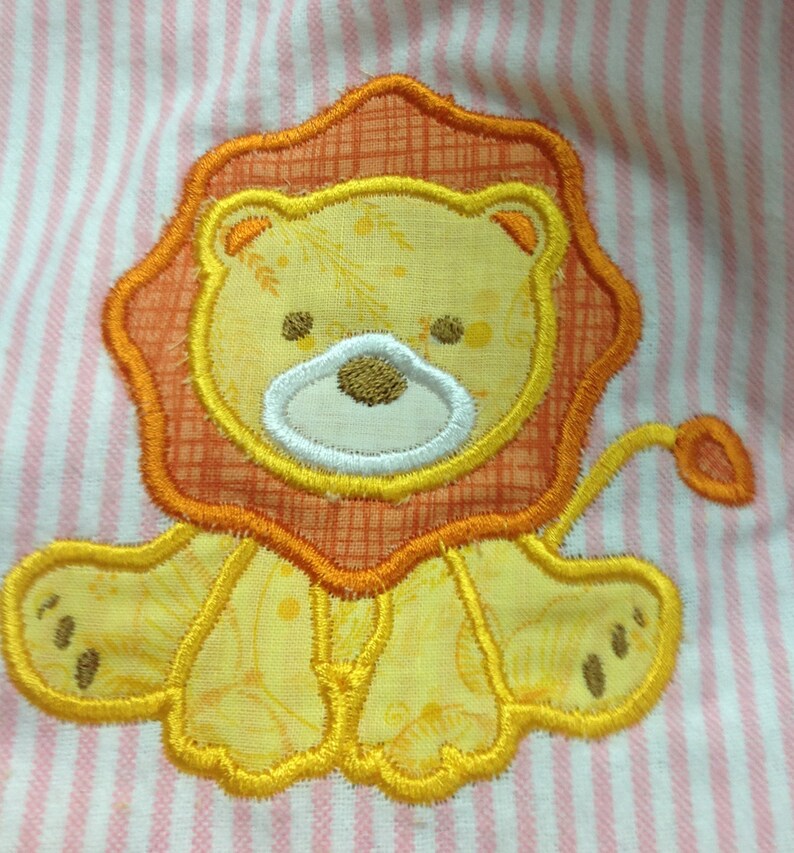 Baby lion applique digital embroidery design  etsy