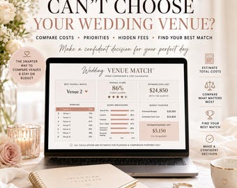 Wedding Venue Comparison Spreadsheet, Budget Calculator, Excel Template (Digital Download)