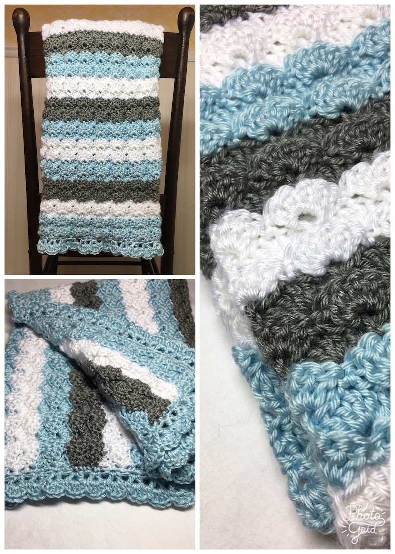 Crochet Baby Blanket Pattern The Puffy Shell Baby Blanket