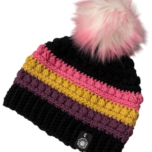 Crochet Custom Beanie: NJ Bandits Hat with Pompon