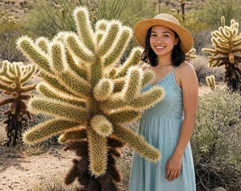 Teddy Bear Cholla Cactus – Live Plant Cutting, Easy to Propagate