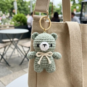 Virkat björnmönster, mini nallebjörn amigurumi PDF, enkel virkad leksak PDF, mini virkat nallebjörnsmönster, nybörjarplysch PDF